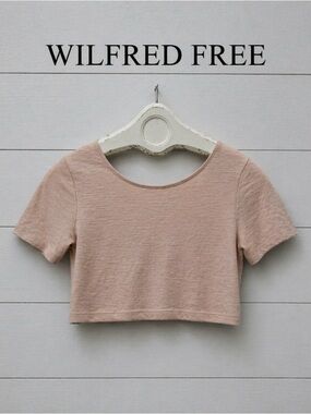 Pink Ribbed Crop Top – Wilfred free  (XS)
